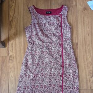 Liza Luxe Women's Red and White Floral Dress Sheath